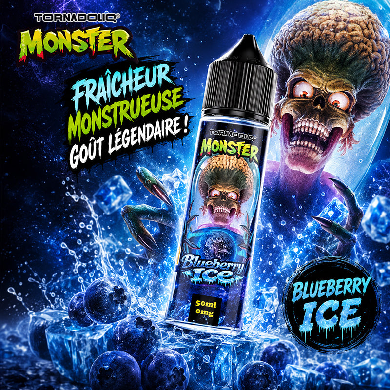 Blueberry Ice 0mg 50ml - Monster by Tornadoliq