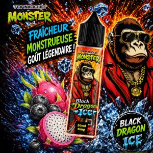 Black Dragon Ice (Blackcurrant Dragon Fruit Ice) 0mg 50ml - Monster by Tornadoliq